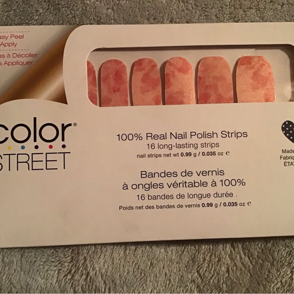 Color street 100% Real Nail polish Strips 16 lasting strips Blushing Rose Quartz